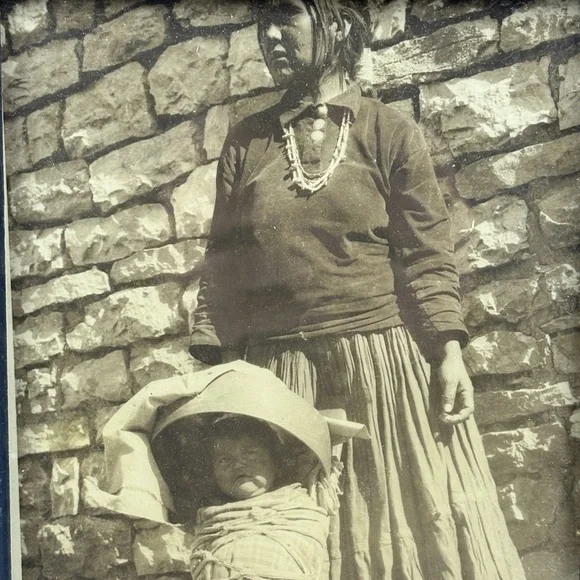 Harmon Percy Marbles 5x7 Photo Menominee Woman‎ Child Cradleboard 1911-1926